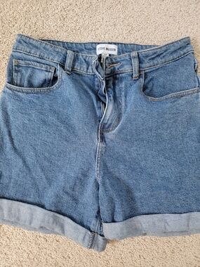 Steve Madden Women's Blue Denim Roll-Cuff Shorts
